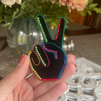 "Peace" - Magnetic Embroidered Pin