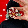 "Poker Chip" - Magnetic Textile Pin
