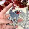 "Silver Deer" - Magnetic Embroidered Pin