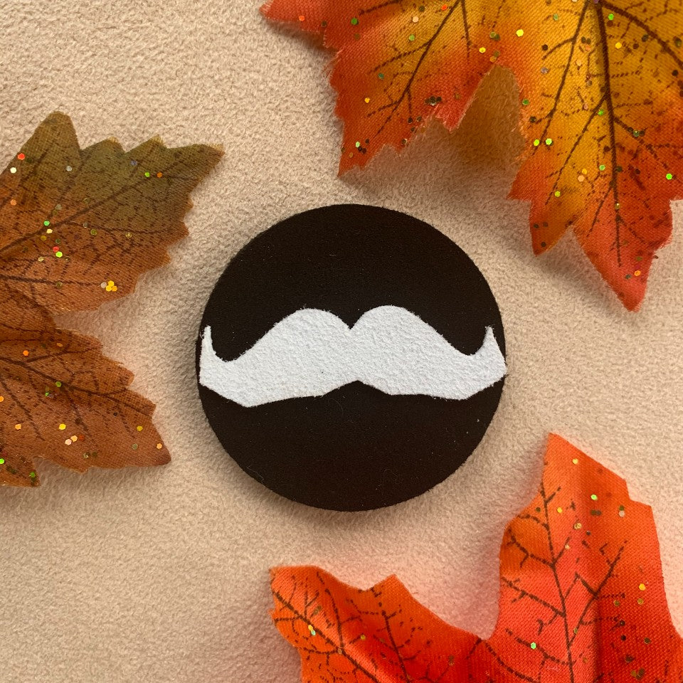 "Movember Stache" - Magnetic Textile Pin
