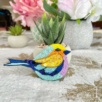"Lilac-Breasted Roller" - Magnetic Embroidery Pin